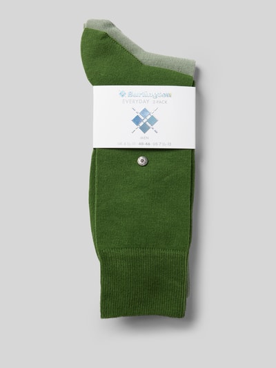 Burlington Sokken met labeldetails in een set van 2 paar Groen - 3