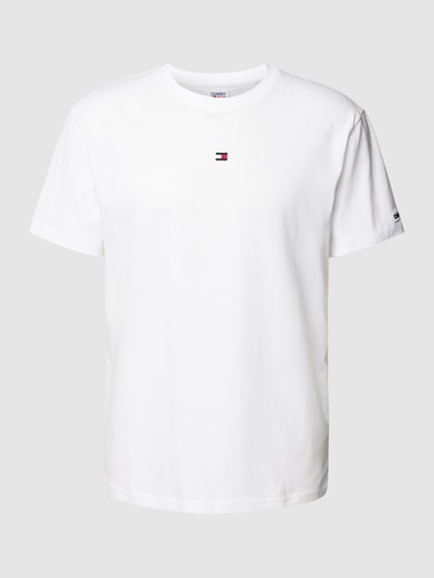 Tommy Jeans T-shirt van katoen met labelstitching Wit - 2