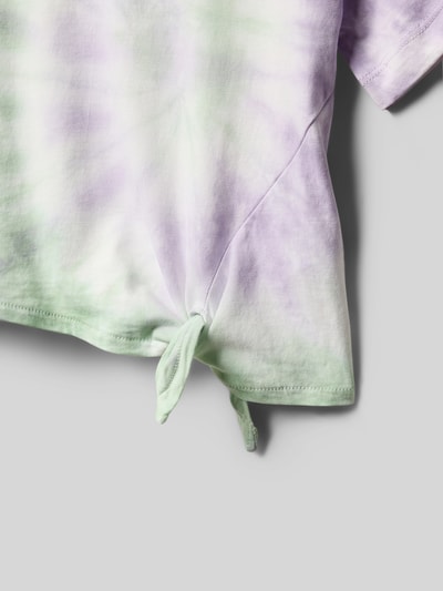 Tom Tailor Relaxed Fit T-Shirt mit Knoten-Detail Flieder 2