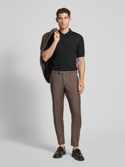 Mango Poloshirt mit Streifenmuster Black 1