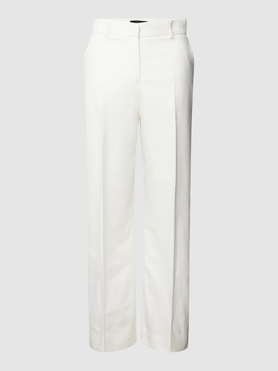 Weekend Max Mara Flared Cut Stoffhose mit Gürtelschlaufen Modell 'ZIRCONE' Offwhite 2