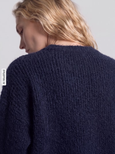 ONLY Relaxed Fit Pullover mit Paris-Schriftzug Marine 3