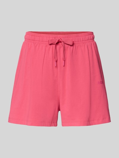 BOSS Pyjama short van katoenmix met tunnelkoord Felroze - 1