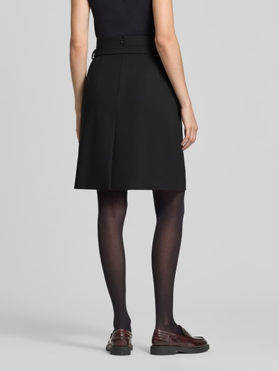 HUGO Kniellange rok met bandplooien model 'Ralema' Zwart - 5