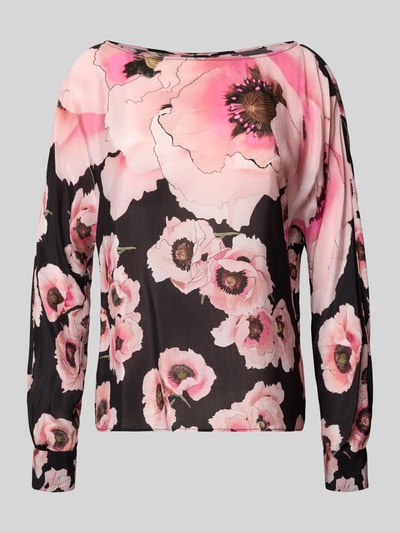 Marc Cain Regular fit blouse met boothals Zwart - 2