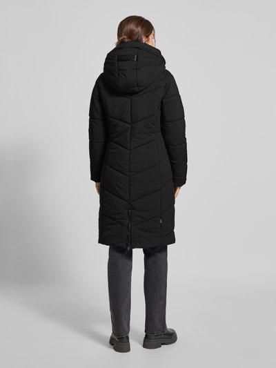 khujo Gewatteerde lange jas met capuchon, model 'ARIBAY' Zwart - 5
