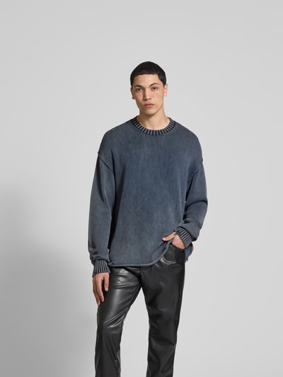 Diesel Pullover mit gerippten Abschlüssen Blau 4