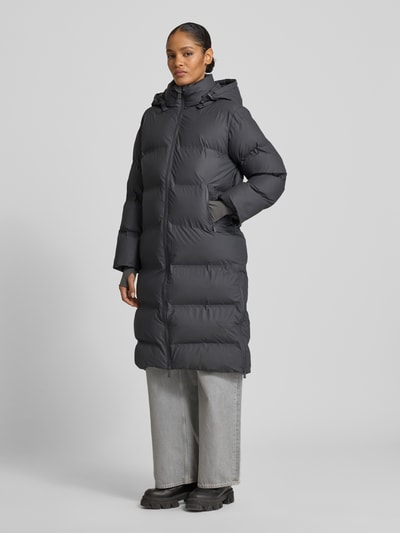 Neo Noir Steppmantel mit Kapuze Modell 'Viviana' Anthrazit 4