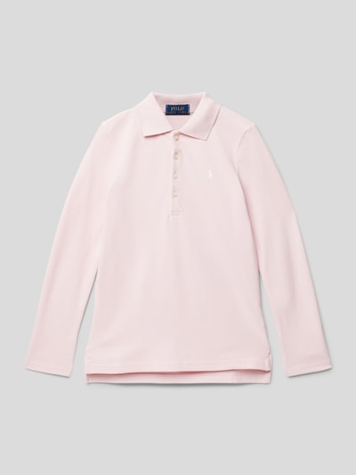 Polo Ralph Lauren Teens Poloshirt met lange mouw Lichtroze - 1