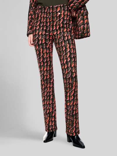 Marc Cain Smalle broek met logodetail Oranje - 4