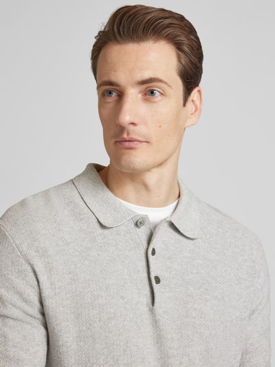 Jack & Jones Premium Strickpullover mit Polokragen Modell 'ANDRI' Hellgrau 3