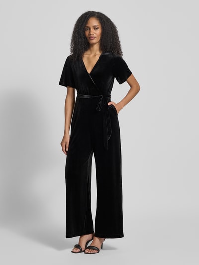 Apricot Regular Fit Jumpsuit mit V-Ausschnitt Black 4