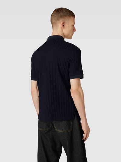 Armani Exchange Poloshirt mit Logo-Muster und 2-Knopfleiste Marine 5