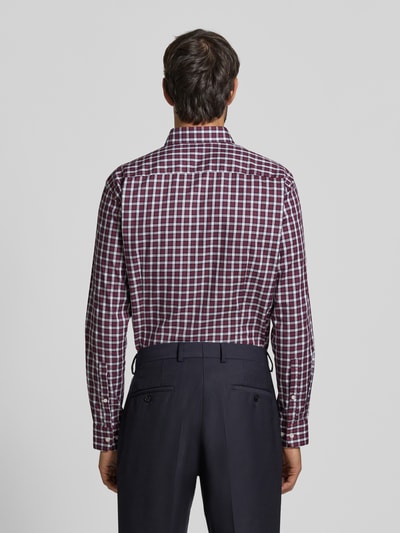 Jake*s Regular Fit Businesshemd aus Baumwolle Dunkelrot 5