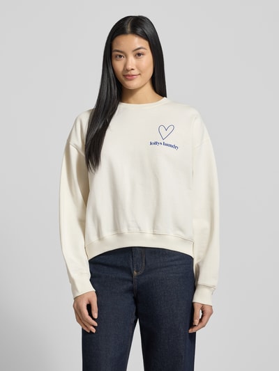 LOLLYS LAUNDRY Bluza z nadrukiem z logo model ‘Sydney’ Królewski niebieski 4