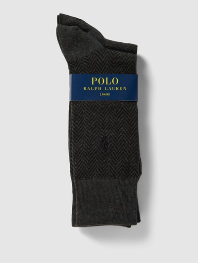 Polo Ralph Lauren Underwear Socken mit grafischem Muster im 2er-Pack Anthrazit Melange 3