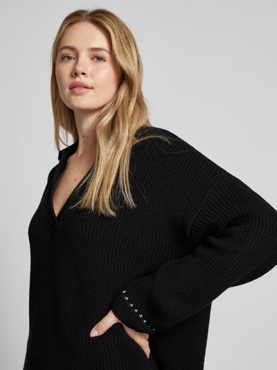 Smith and Soul Strickpullover mit V-Ausschnitt Black 3