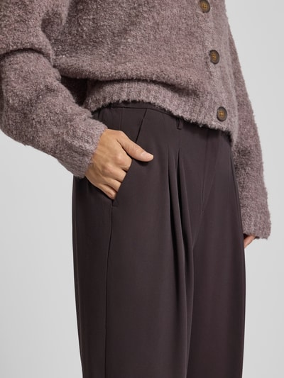 OPUS PANTS Stoffhose mit gelegten Falten Modell 'Lessieh' Dunkelbraun 3