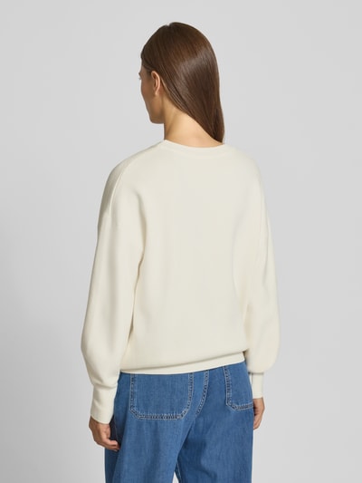 Guess Strickpullover mit Ziersteinbesatz Modell 'LEIGHTON' Weiss 5