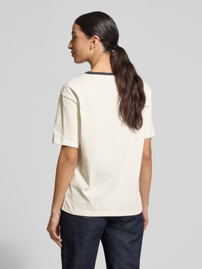 Jake*s Casual T-shirt z nadrukiem z motywem i okrągłym dekoltem Złamany biały 5