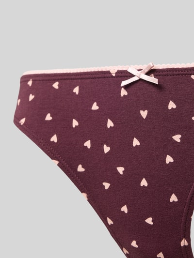 Jake*s Casual Slip aus Baumwoll-Mix im 3er-Pack  Pflaume 2