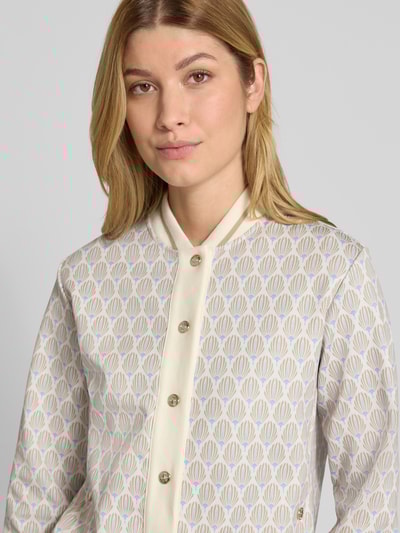 JOOP! Sweatjack met opstaande kraag en knoopsluiting Offwhite - 3