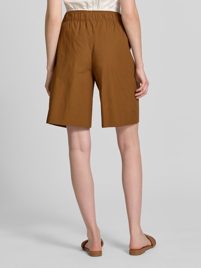 Rich & Royal Straight Fit Shorts mit elastischem Bund Cognac 5