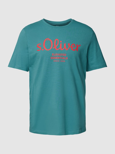 s.Oliver RED LABEL T-Shirt mit Label-Print Petrol 2