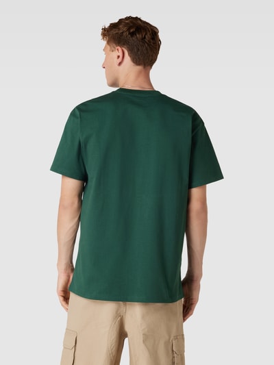 Carhartt Work In Progress T-Shirt mit Label-Stitching Modell 'CHASE' Dunkelgruen 5
