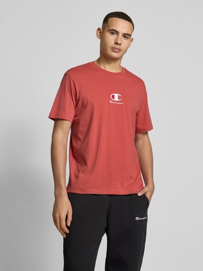 CHAMPION T-Shirt mit Label-Stitching Rot 4