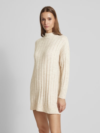 Vero Moda fließendes Strickkleid mit Wolle Modell 'WILLA' Beige 4