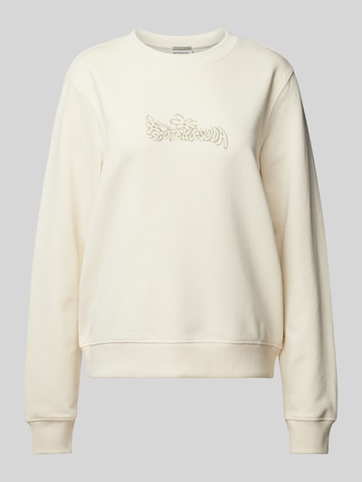 Scotch & Soda Sweatshirt mit Label-Print Ecru 2