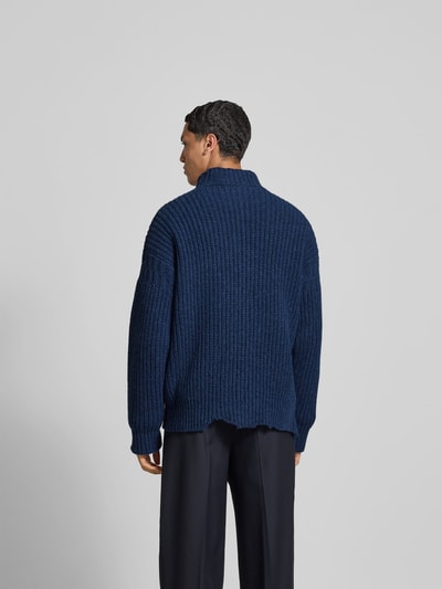 Marni Pullover mit Label-Stitching Dunkelblau 5