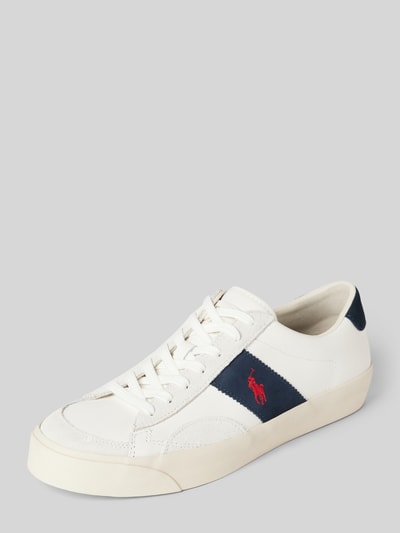 Polo Ralph Lauren Sneaker aus Leder mit Logo-Stitching Modell 'SAYER' Weiss 1