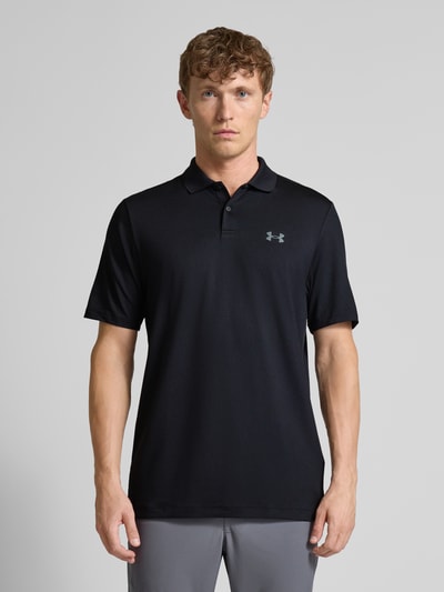 Under Armour Regular fit poloshirt met logo en knoopsluiting Zwart - 4