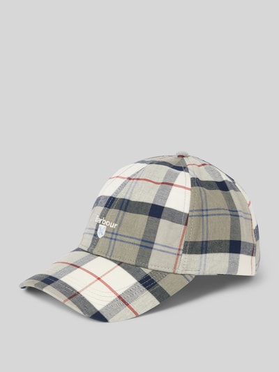 Barbour Basecap mit Label-Stitching Modell 'Tartan' Sand 1