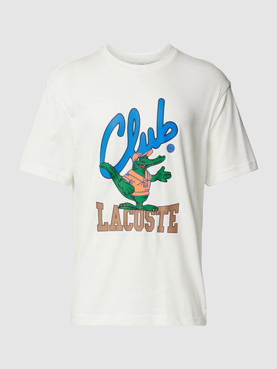 Lacoste T-Shirt mit Label-Print Offwhite 2