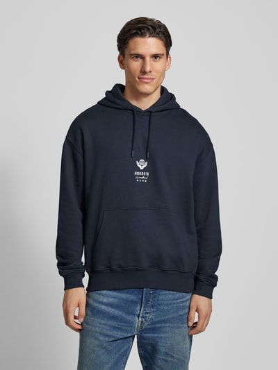 WOODBIRD Hoodie met capuchon, model 'Pope' Marineblauw - 4