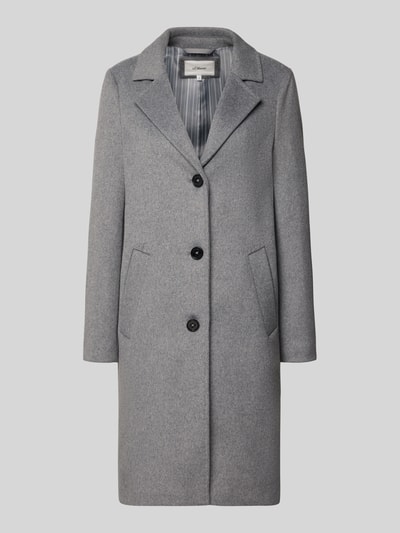 s.Oliver RED LABEL Regular Fit Mantel mit Woll-Anteil Hellgrau Melange 2