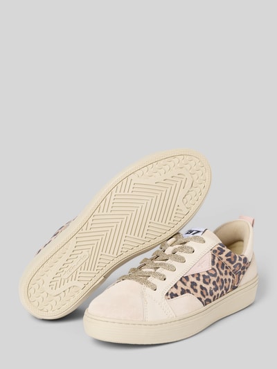 Tamaris Low Top Sneaker mit Animal Print Ecru 4