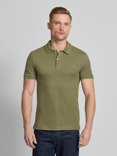 Lacoste Slim Fit Poloshirt mit Label-Patch Modell 'PIQUE' Oliv 4