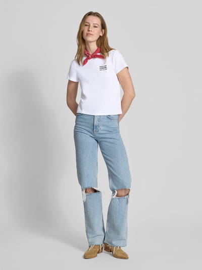 Review T-shirt met statementprint Wit - 1