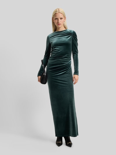 HUGO Slim Fit Maxikleid aus Samt Modell 'NARTECO' Dunkelgruen 1