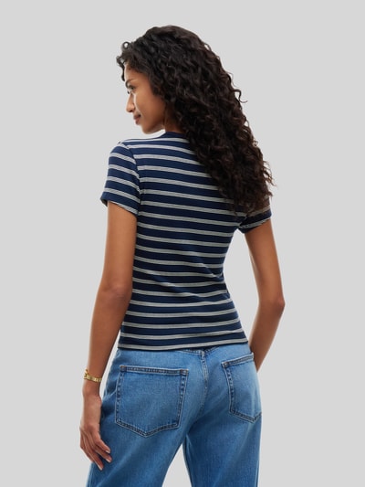 Tommy Jeans Slim fit t-shirt van katoenmix Marineblauw - 5