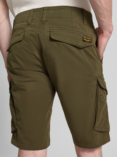 PME Legend Tapered Fit Cargo Bermudas mit Pattentaschen Modell 'Nordrop' Oliv 3