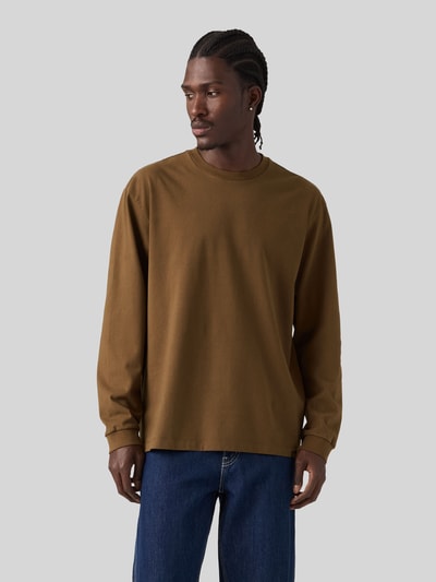 Levi's® Loose Fit Langarmshirt aus reiner Baumwolle Mittelbraun 4