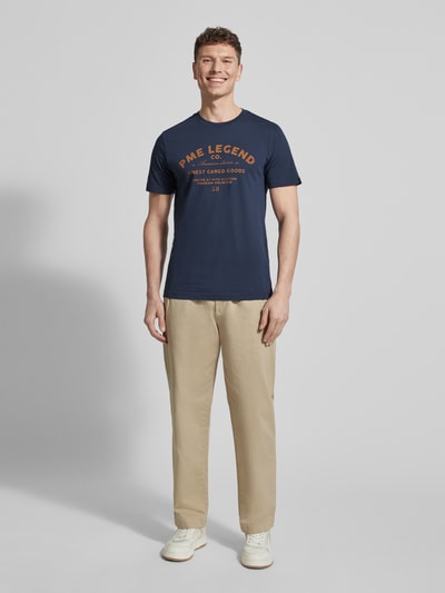 PME Legend regular fit T-shirt met logoprint Donkerblauw - 1