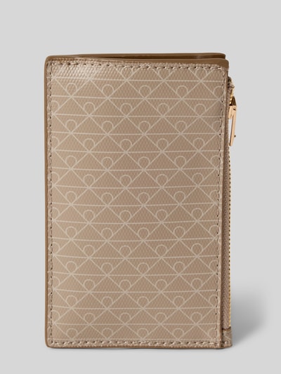 CK Calvin Klein Portemonnee van echt leer, model 'Emblem' Beige - 1