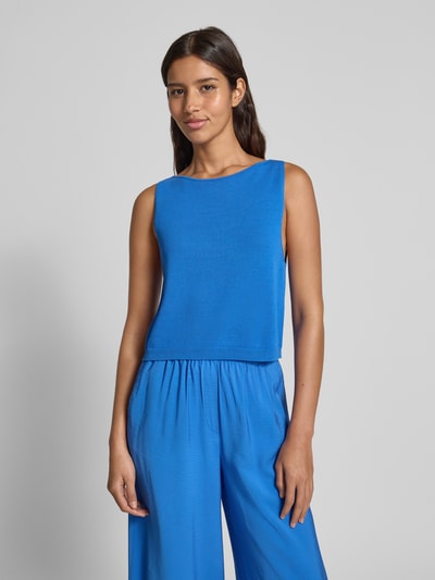 P&C* curated by Anna Schürrle Stricktop mit U-Boot-Ausschnitt Blau 4