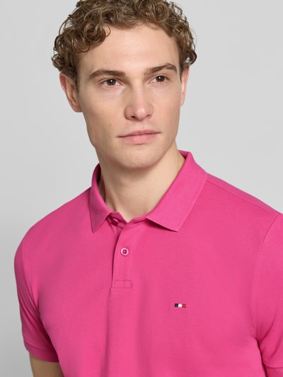 HECHTER PARIS Regular Fit Poloshirt mit Logo-Stitching Pink 3